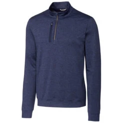 Cutter & Buck Men's Liberty Navy Stealth Half Zip