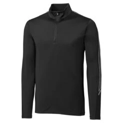 Cutter & Buck Men's Black DryTec Pennant Sport Half-Zip
