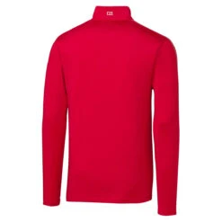 Cutter & Buck Men's Red DryTec Pennant Sport Half-Zip -Cutter & Buck MCK09424 Red B