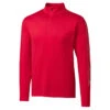 Cutter & Buck Men's Red DryTec Pennant Sport Half-Zip -Cutter & Buck MCK09424 Red F