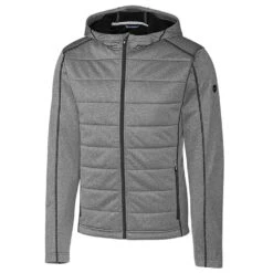 Cutter & Buck Men's Charcoal WeatherTec Altitude Quilted Jacket
