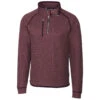 Cutter & Buck Men's Bordeaux Heather Mainsail Half Zip -Cutter & Buck MCO00049 BRH F