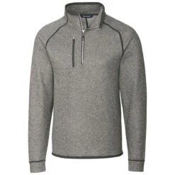 Cutter & Buck Men's Polished Heather Mainsail Half Zip