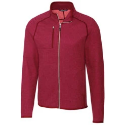 Cutter & Buck Men's Cardinal Red Heather Mainsail Jacket