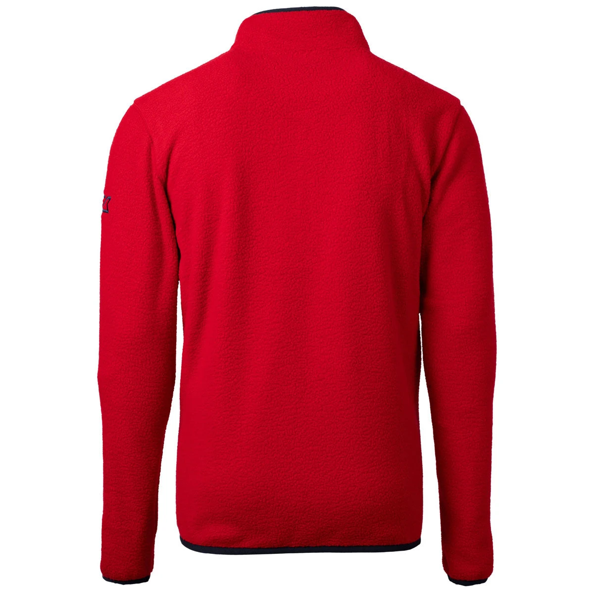 Cutter & Buck Men's Red/Navy Blue Cascade Eco Sherpa Fleece Pullover Jacket 4 Cutter & Buck Men's Red/Navy Blue Cascade Eco Sherpa Fleece Pullover Jacket - Image 2