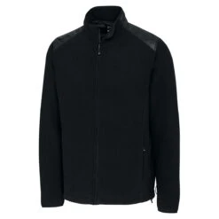 Cutter & Buck Men's Black WeatherTec Cedar Park Full-Zip