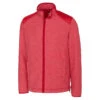 Cutter & Buck Men's Cardinal Red Heather WeatherTec Cedar Park Full-Zip -Cutter & Buck MCO09840 Cardinal Red Heather F