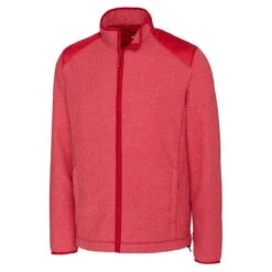 Cutter & Buck Men's Cardinal Red Heather WeatherTec Cedar Park Full-Zip