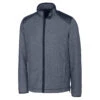 Cutter & Buck Men's Liberty Navy Heather WeatherTec Cedar Park Full-Zip