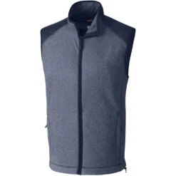 Cutter & Buck Men's Liberty Navy Cedar Park Full Zip Vest