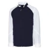 Cutter & Buck Men's Navy Blue/White WeatherTec Long Sleeve Summit Full Zip -Cutter & Buck MCO09846 Navy Blue White F
