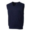 Cutter & Buck Men's Liberty Navy Douglas V-Neck Vest -Cutter & Buck MCS01432 LYN d6e64025 825c 4e18 b7aa c1b8f685d847