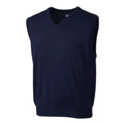 Cutter & Buck Men's Liberty Navy Douglas V-Neck Vest