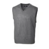 Cutter & Buck Men's Mid Grey Heather Douglas V-Neck Vest -Cutter & Buck MCS01432 MDGH ff71d11c 5129 49c8 bd74 c6e1a1fd95e0