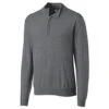 Cutter & Buck Men's Mid-Grey Heather Long Sleeve Douglas Half Zip Mock 1 Cutter & Buck Men's Mid-Grey Heather Long Sleeve Douglas Half Zip Mock -Cutter & Buck MCS07725 MDGH F