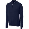 Cutter & Buck Men's Liberty Navy Long Sleeve Douglas Half Zip Mock