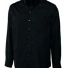 Cutter & Buck Men's Tall Black Easy Care Twill Dress Shirt