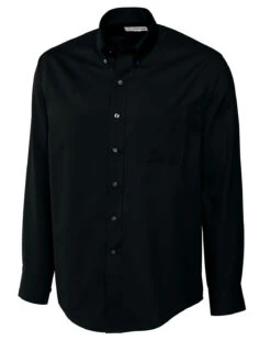 Cutter & Buck Men's Tall Black Easy Care Twill Dress Shirt