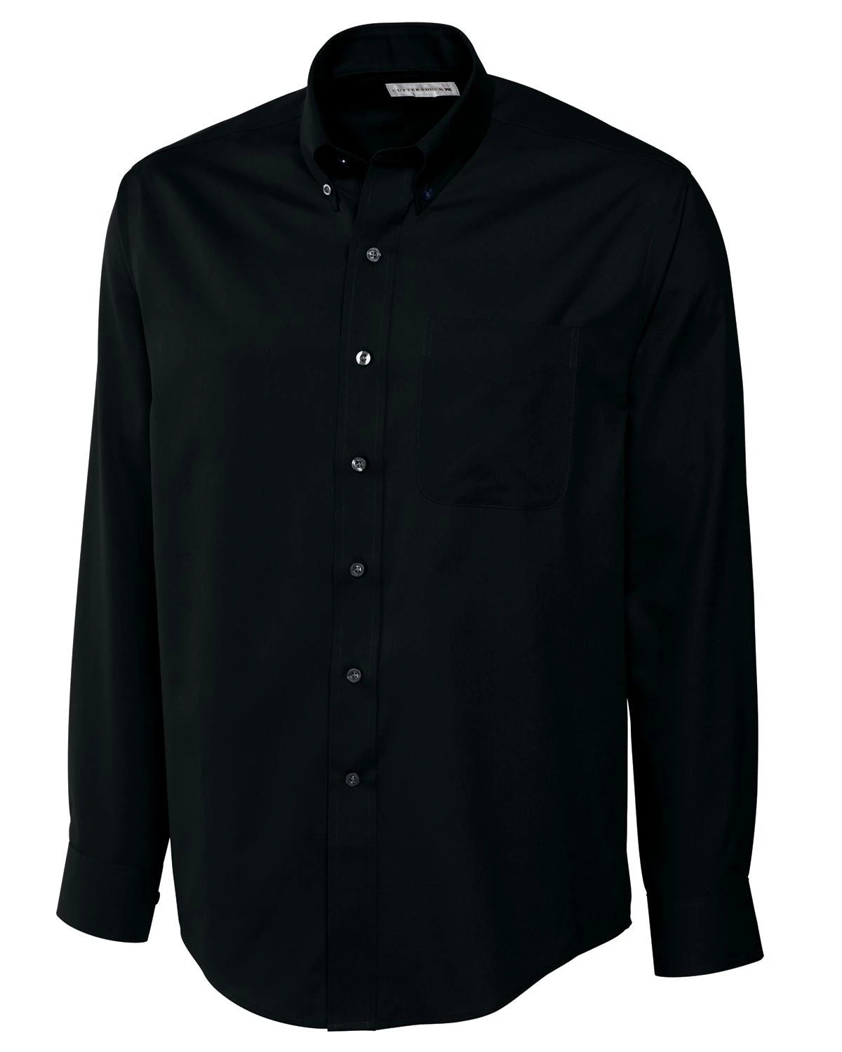 Cutter & Buck Men's Tall Black Easy Care Twill Dress Shirt 3 Cutter & Buck Men's Tall Black Easy Care Twill Dress Shirt
