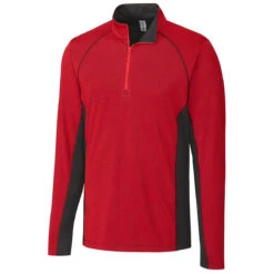 Cutter & Buck Clique Men's Red Ice Colorblock Half Zip